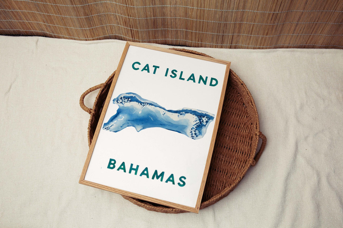 Cat Island Print - Bahamas Wall Art, Cat Island Decor, Travel Poster, Housewarming & College Gift, Tropical Home Art, Bahamas Gift Idea