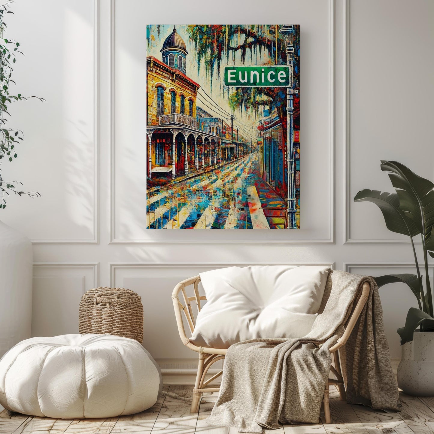 Louisiana Wall Art Eunice Print Travel Poster American Home Decor Housewarming Gift Unique Louisiana Gift
