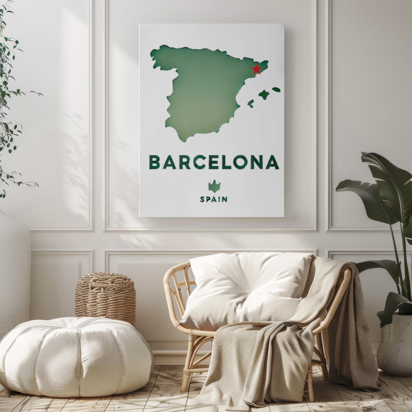 Barcelona Wall Art Print – Spain Travel Decor, Barcelona Gift, College Dorm Artwork, Housewarming & Home Decoration Poster