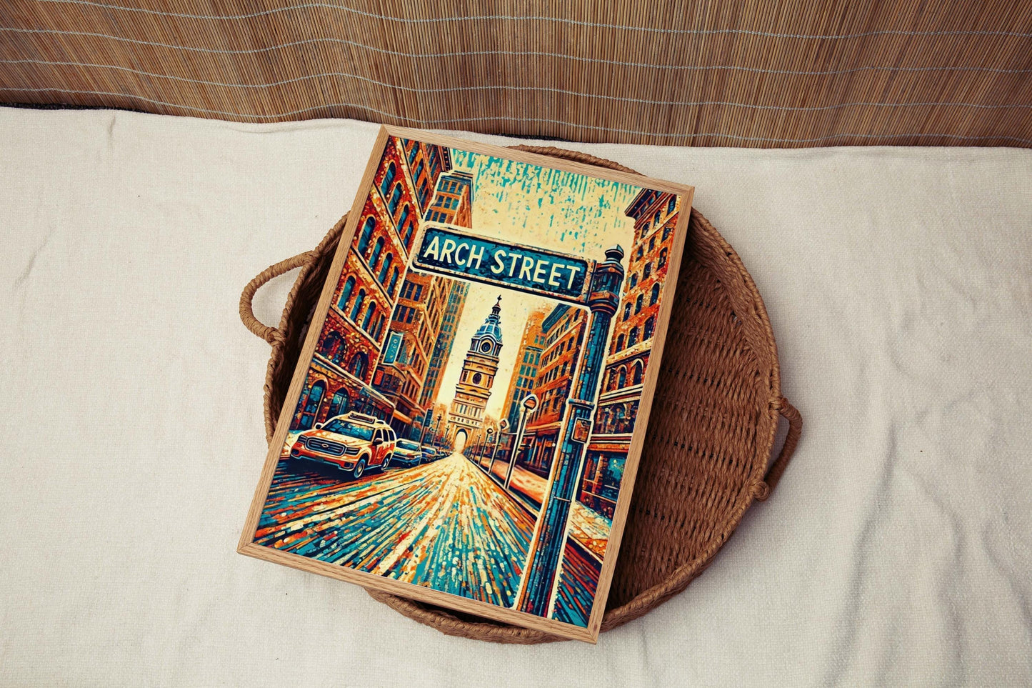 Arch St Print Philadelphia Wall Art, Philly Travel Poster, Pennsylvania Artwork, Arch Street Gift, Housewarming Decor, Cityscape Print