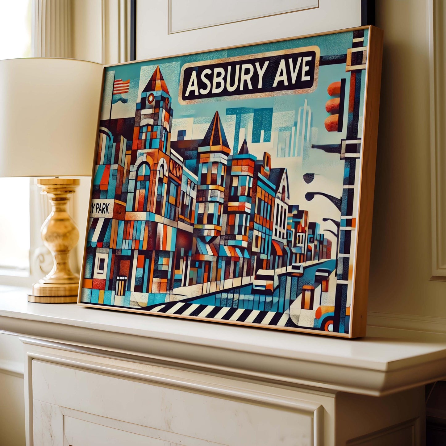 Asbury Park Art Print - Asbury Avenue Wall Art, Travel Poster, New Jersey Gift, Housewarming Decor, Coastal Home Accent