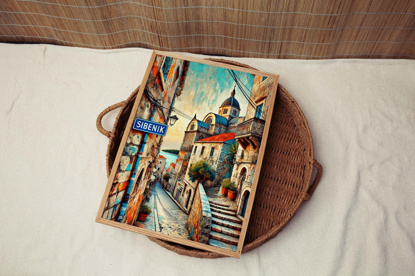 Sibenik Art Print - Croatian City Wall Art, Travel Poster, Europe Home Decor, Sibenik Gift, Housewarming & Vacation Memory Keepsake