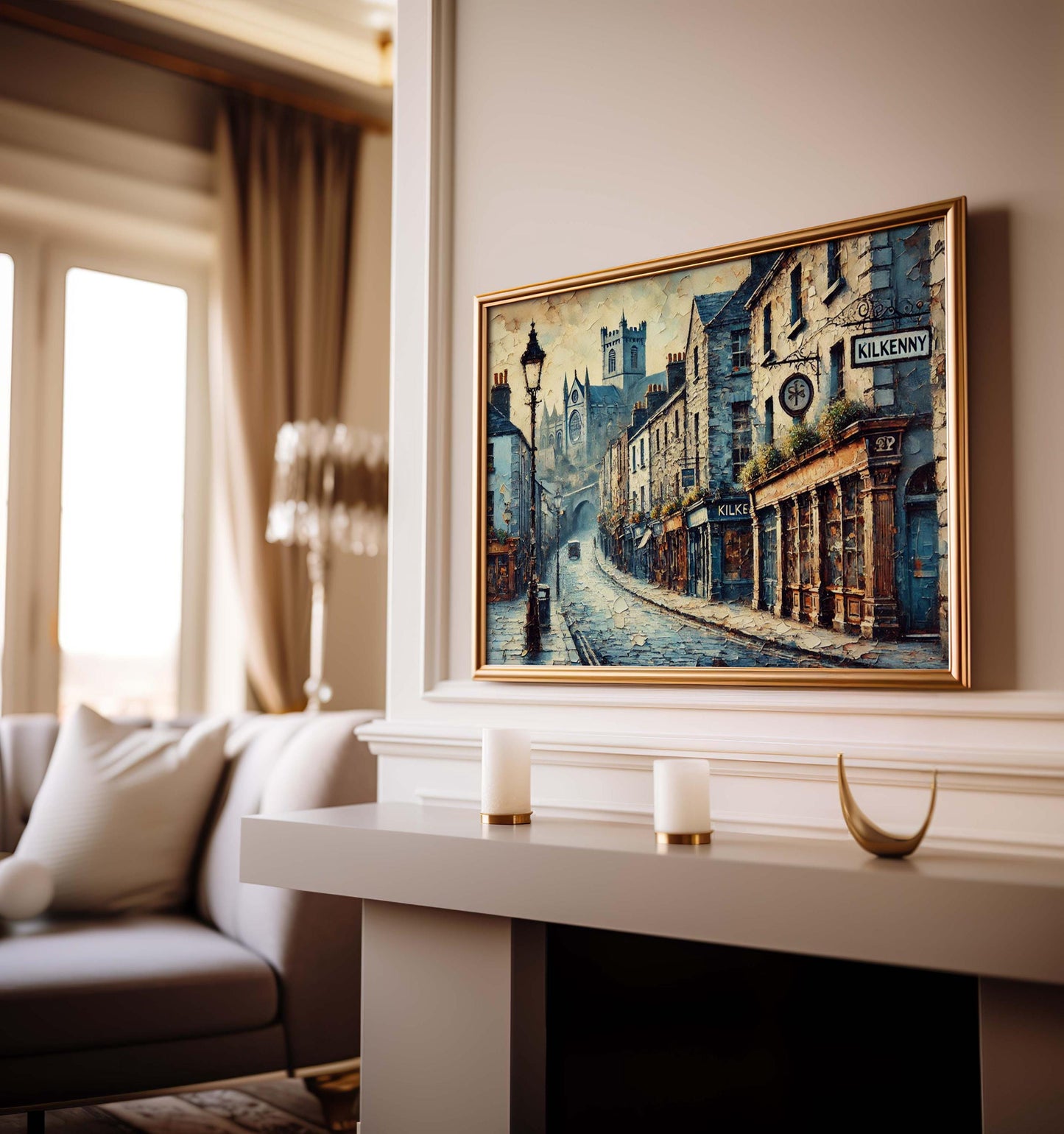 Kilkenny Art Print - Ireland City Travel Poster, Kilkenny Wall Art, Europe Decor, Housewarming Gift, Irish Travel Map Illustration