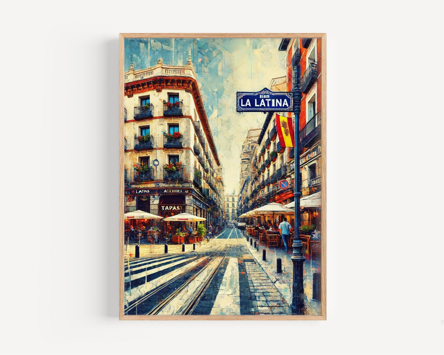 La Latina Wall Art Print: Madrid Spain Travel Poster, La Latina Map, Spanish Decor, Spain Gift, Housewarming Art, Travel Print