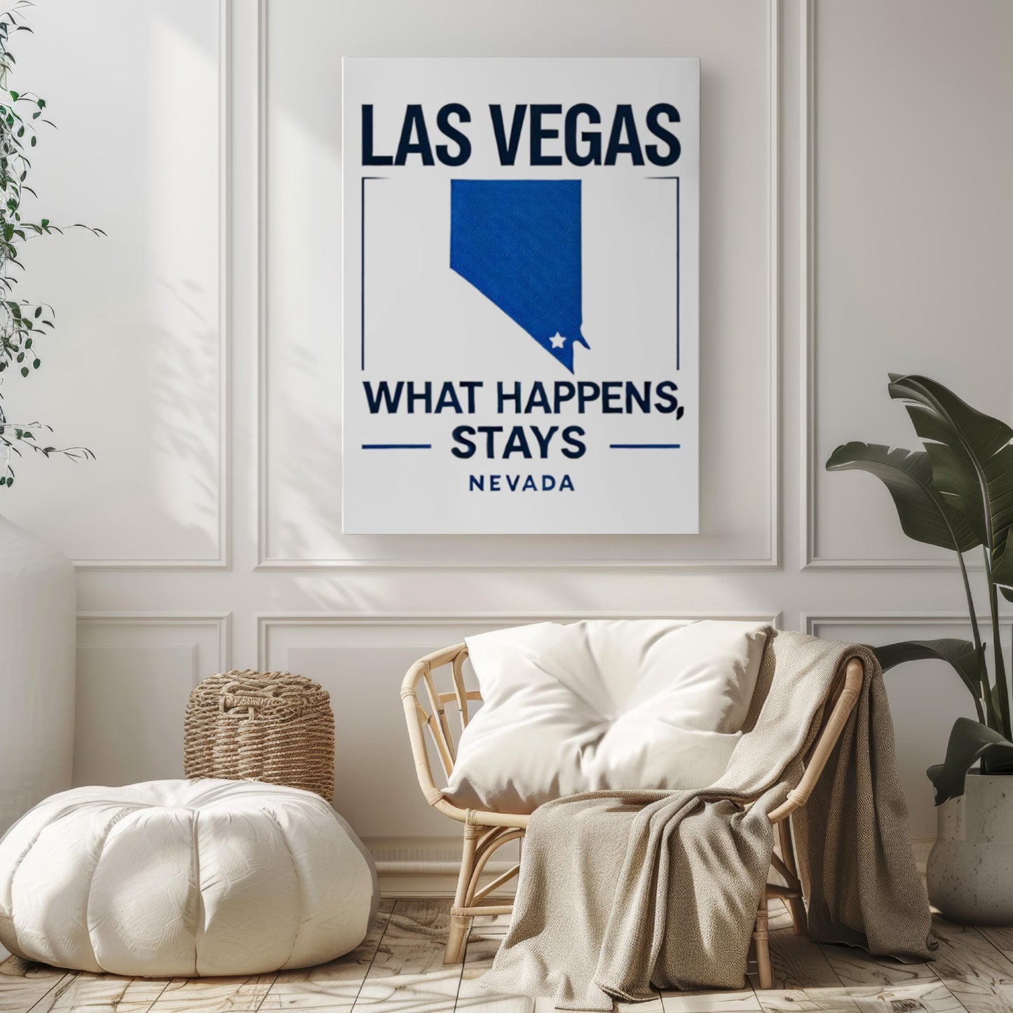 Las Vegas Wall Art Print - Travel Decor California Gift, College Dorm & Housewarming Present, Modern Home Decoration