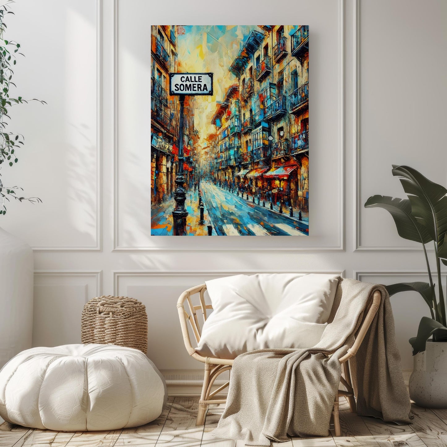 Bilbao Calle Somera Wall Art Print – Spanish Travel Poster, Bilbao Artwork, Housewarming Gift, Unique Spanish Decor, Travel Home Print