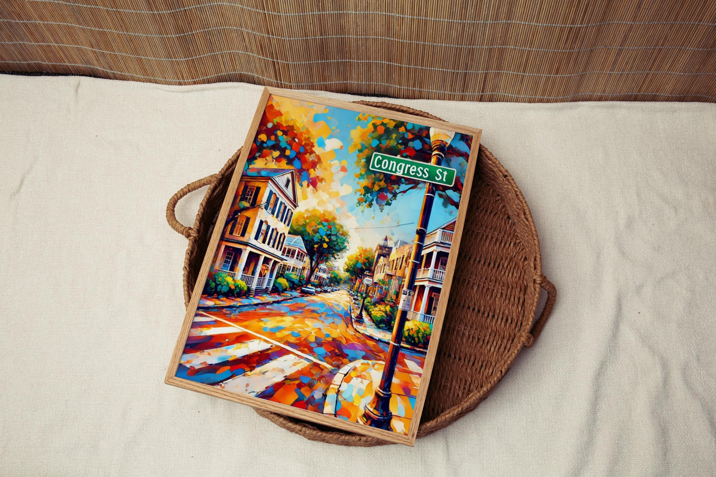 Wall Art Congress St Print Charleston Gift Travel Poster South Carolina Home Decor Housewarming