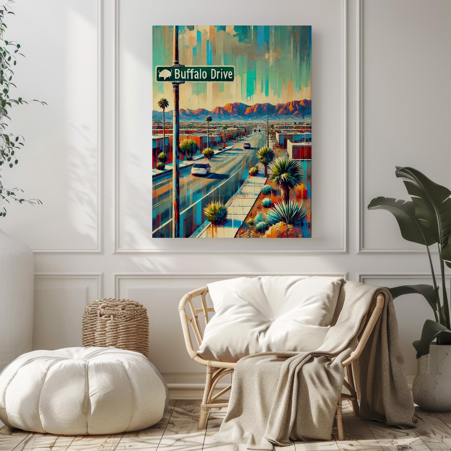 Art Buffalo Dr Wall Art Print, Las Vegas Travel Poster, Nevada Gift, Housewarming Decor, Buffalo Drive Travel Art, Western Wall Decor