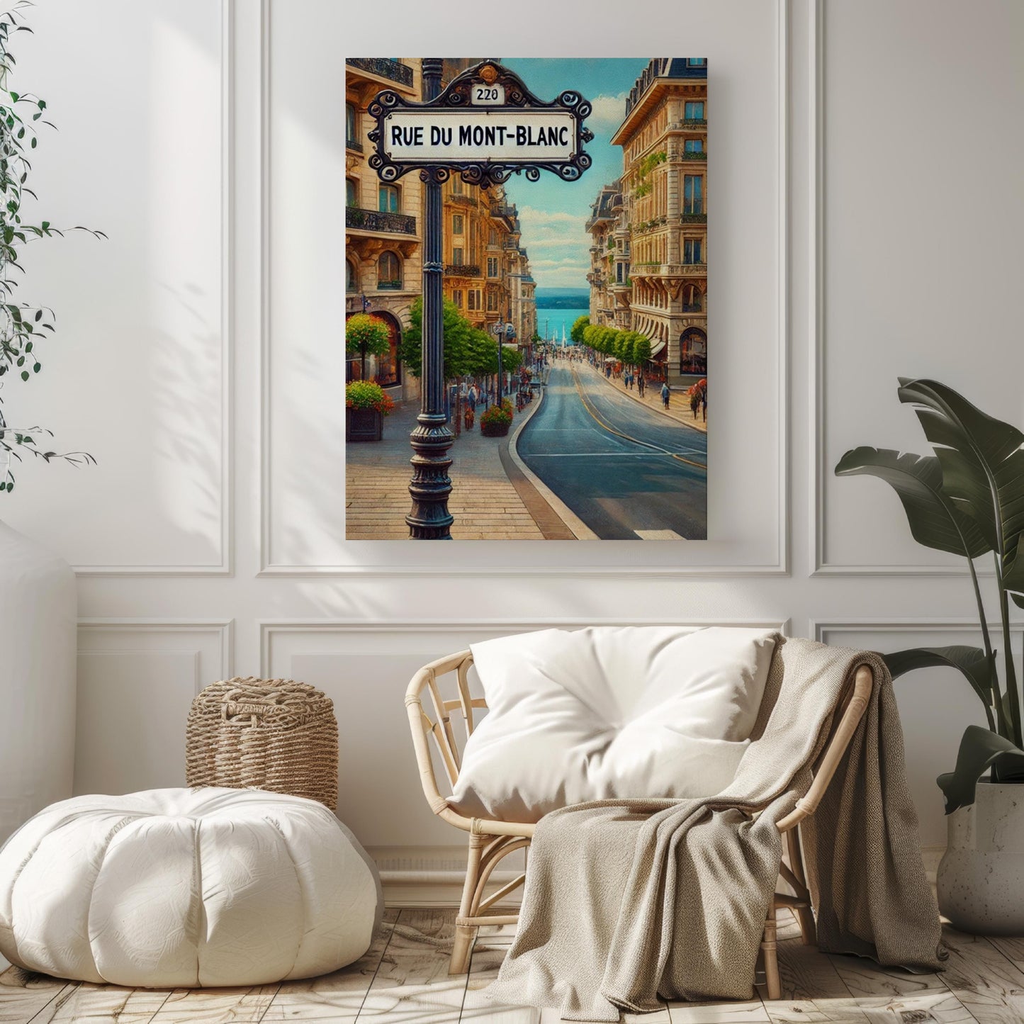Rue du Mont-Blanc Wall Art, Geneva Travel Print, Switzerland Poster, Housewarming Gift, Scenic Cityscape Home Decor, Travel Photography Art