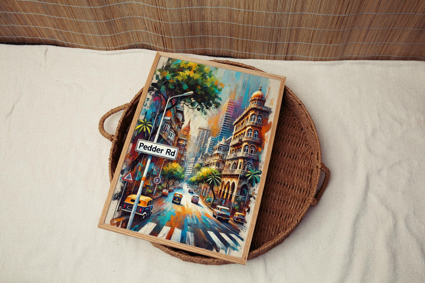 Mumbai Pedder Rd Wall Art Print – Indian Travel Poster, Housewarming Gift, Mumbai Art Decor, Indian Gift, Unique Travel Print