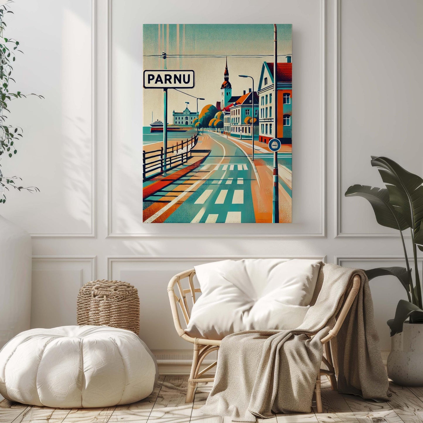 Parnu Art: Estonia City Wall Art Print, European Travel Poster, Housewarming Gift, Parnu Print Home Decor