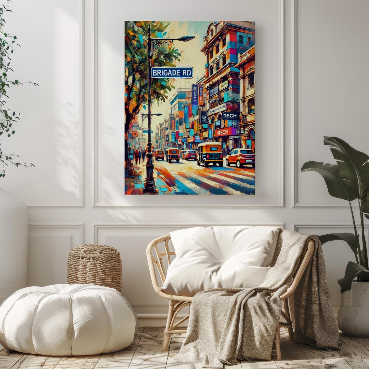 Bangalore Brigade Rd Wall Art Print, India Travel Poster, Bangalore Cityscape, Indian Gift, Housewarming Decor, Travel & Adventure Art