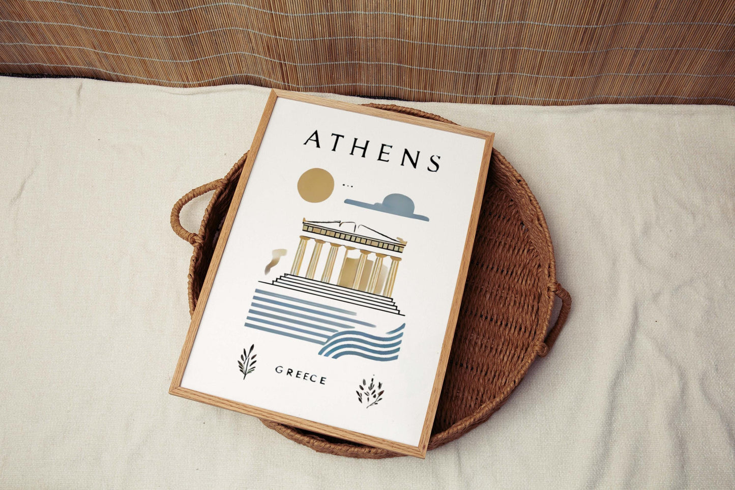 Athens Print Greece Wall Art, Travel Decor, College & Housewarming Gift, Greece Travel Poster, Athen Artwork Home Decor
