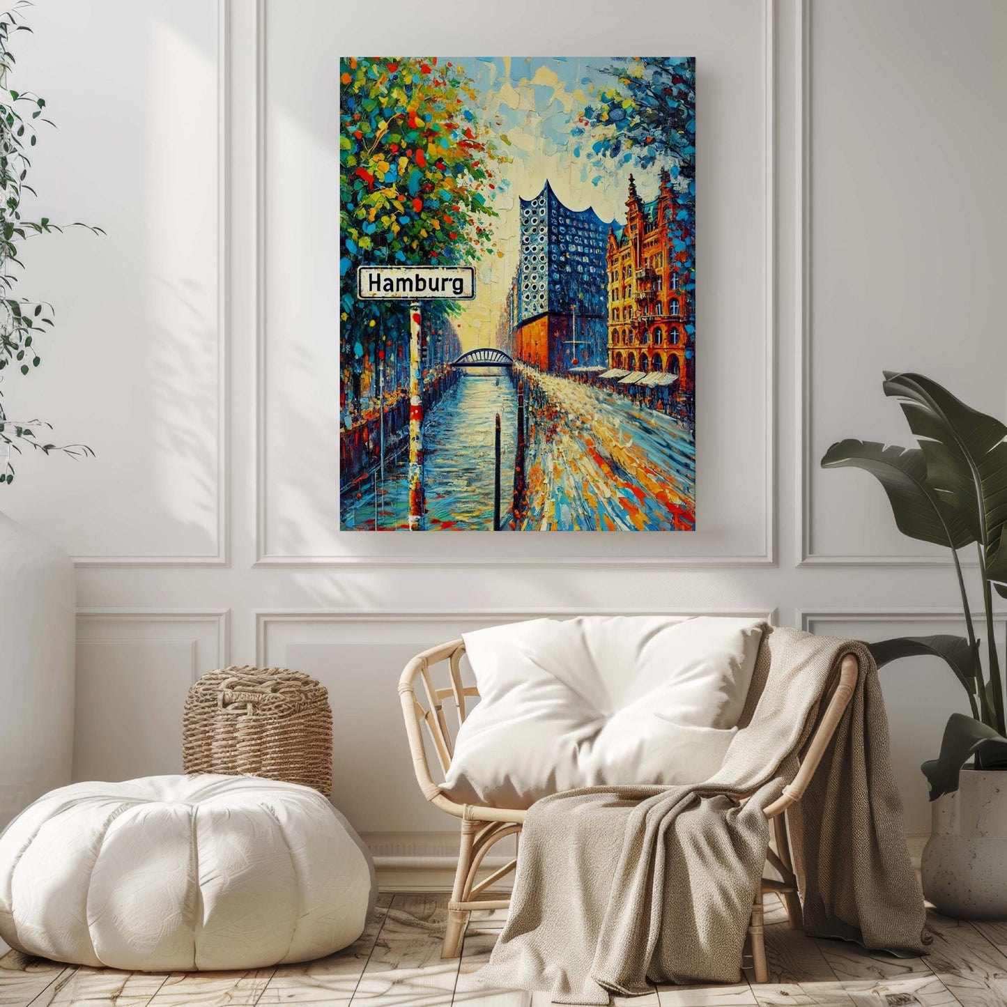 Hamburg Art Print – Modern Germany City Wall Art, Travel Poster, European Home Decor, Housewarming Gift, Hamburg Travel Print