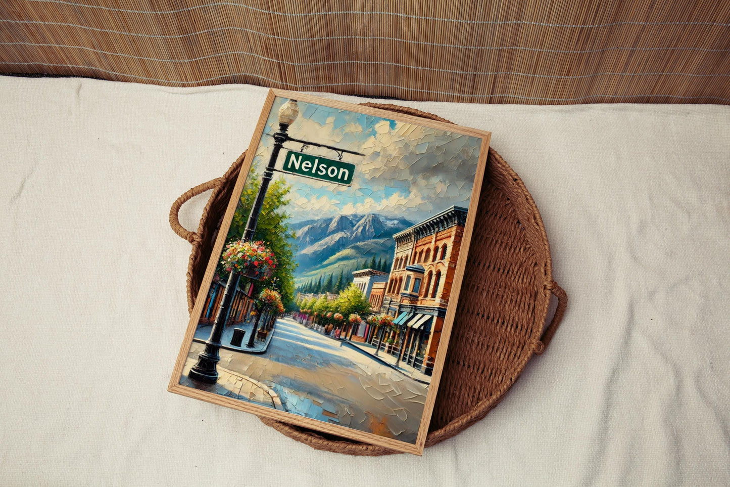 British Columbia Nelson Wall Art Print – Travel Poster & Canada Gift, British Columbia Home Decor, Housewarming Present, BC Travel Art