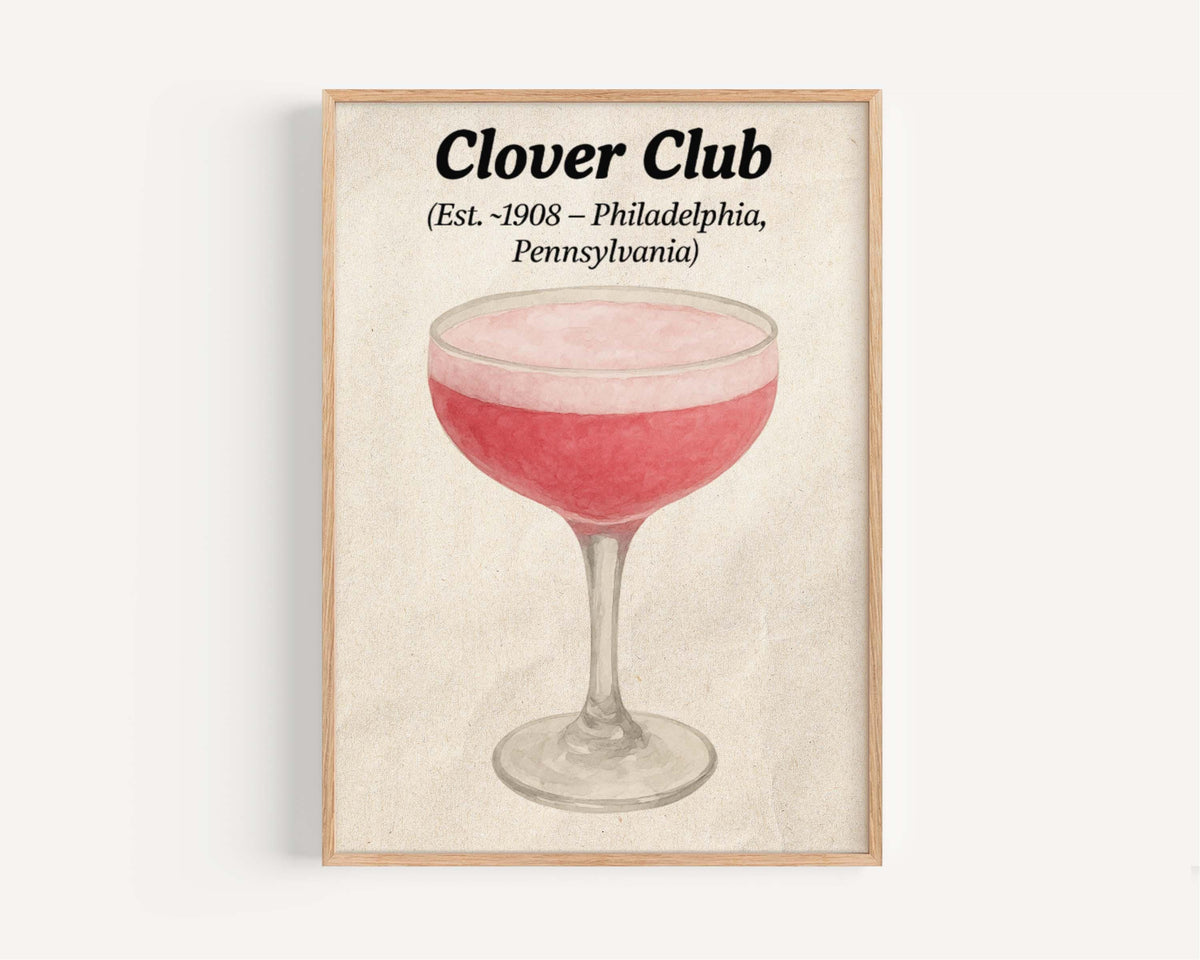 Clover Club Cocktail Poster
