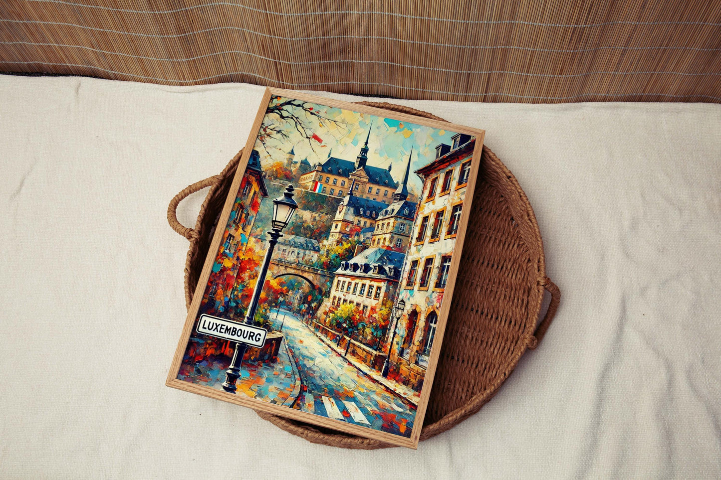 Luxembourg Art Print – Luxembourg City Wall Decor, Travel Poster, Housewarming Gift, Modern European Travel Wall Art