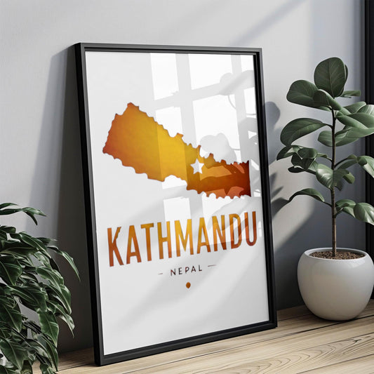 Nepal Kathmandu Wall Art Print – Travel Decor, Unique Nepal Gift & Housewarming