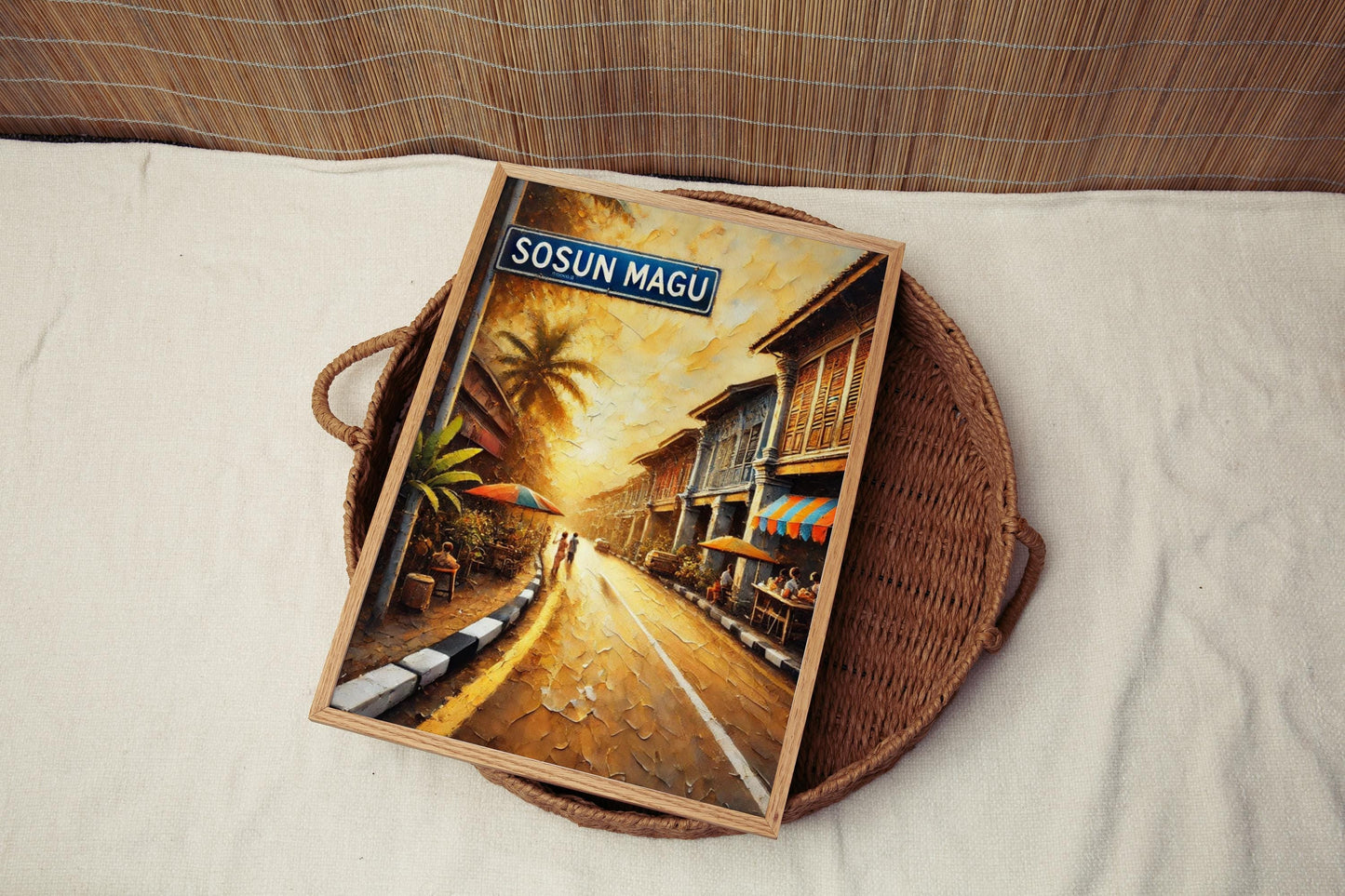 Sosun Magu Wall Art, Maldives Street Sign Print, Tropical Home Décor, Travel Souvenir, Maldives Art, Beach Painting, Personalized Gift