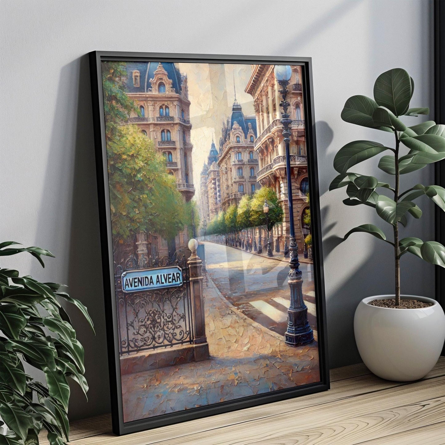 Print of Avenida Alvear Buenos Aires Wall Art, Travel Poster, Argentina Gift, Elegant City Decor, South America Travel Print