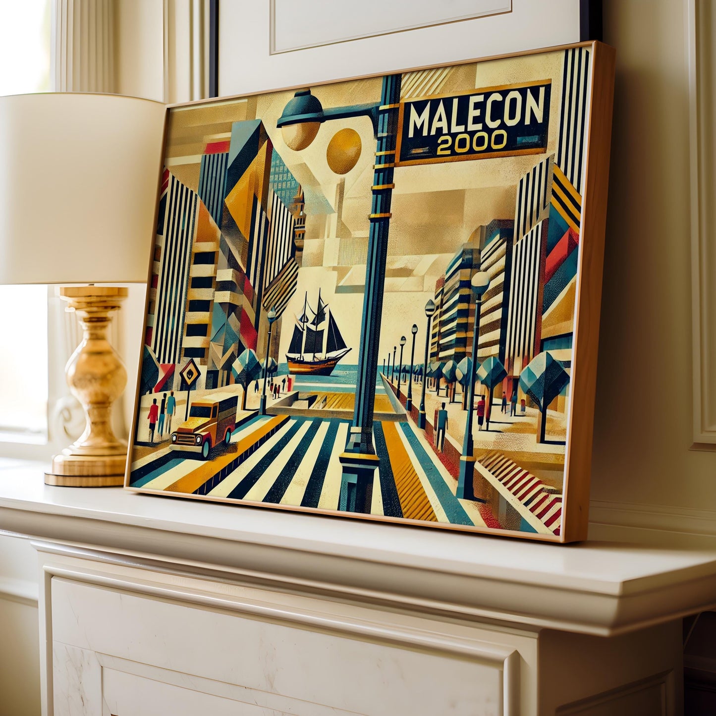 Malecon 2000 Wall Art Print – Guayaquil Ecuador Travel Poster, Housewarming Gift, Ecuadorian Decor, Vibrant Cityscape Illustration