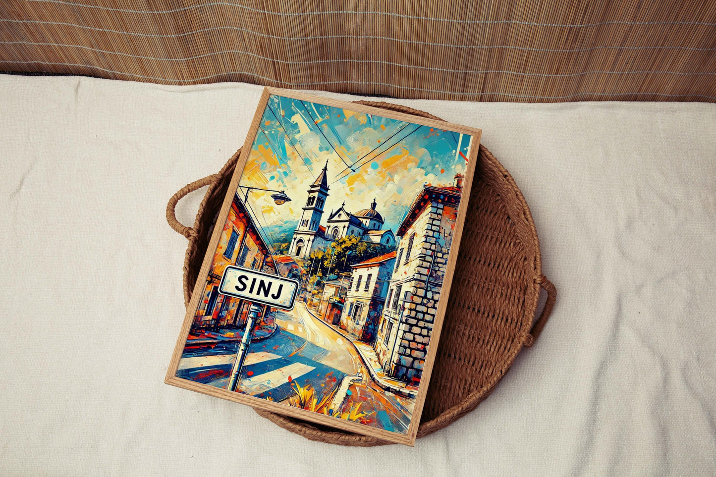 Sinj Art – Croatian City Wall Art Print, Travel Poster, European Home Decor, Housewarming Gift, Sinj Travel Artwork