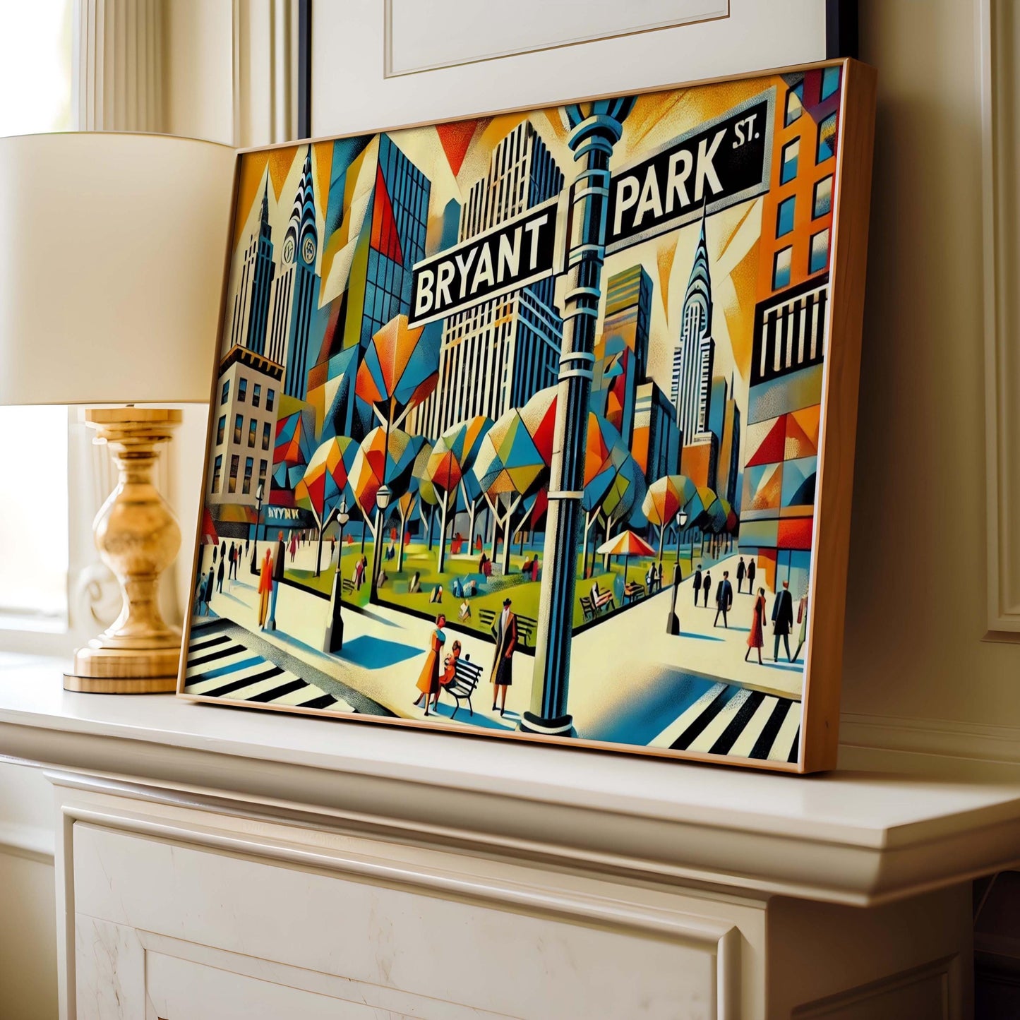 Bryant Park Print - Manhattan Wall Art, NYC Travel Poster, New York Gift & Housewarming Decor, Bryant Park Art, NYC Home Decoration
