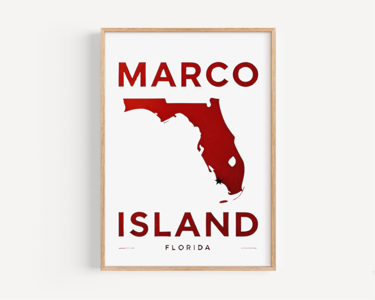 Marco Island Wall Art Print - Florida Travel Decor, Housewarming Gift, College Dorm Room, Coastal Home Accent