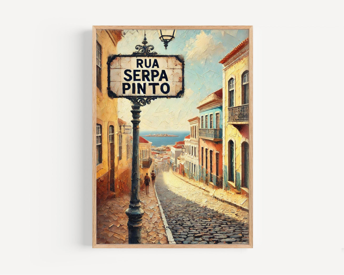 Rua Serpa Pinto Wall Art, Praia Cape Verde Print, Street Sign Decor, Travel Poster, Home Decor, Landscape Artwork, Personalized Gift