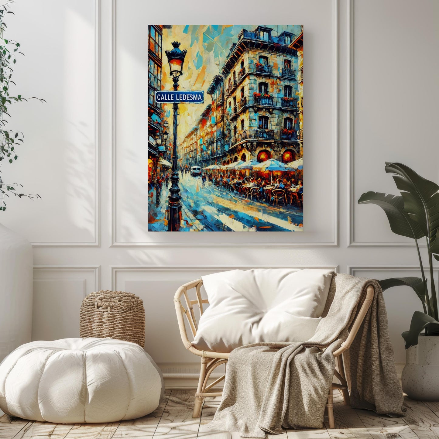 Wall Art Calle Ledesma Print - Bilbao Spain Travel Poster, Spanish Gift, Housewarming Decor, Modern Minimalist Wall Decor