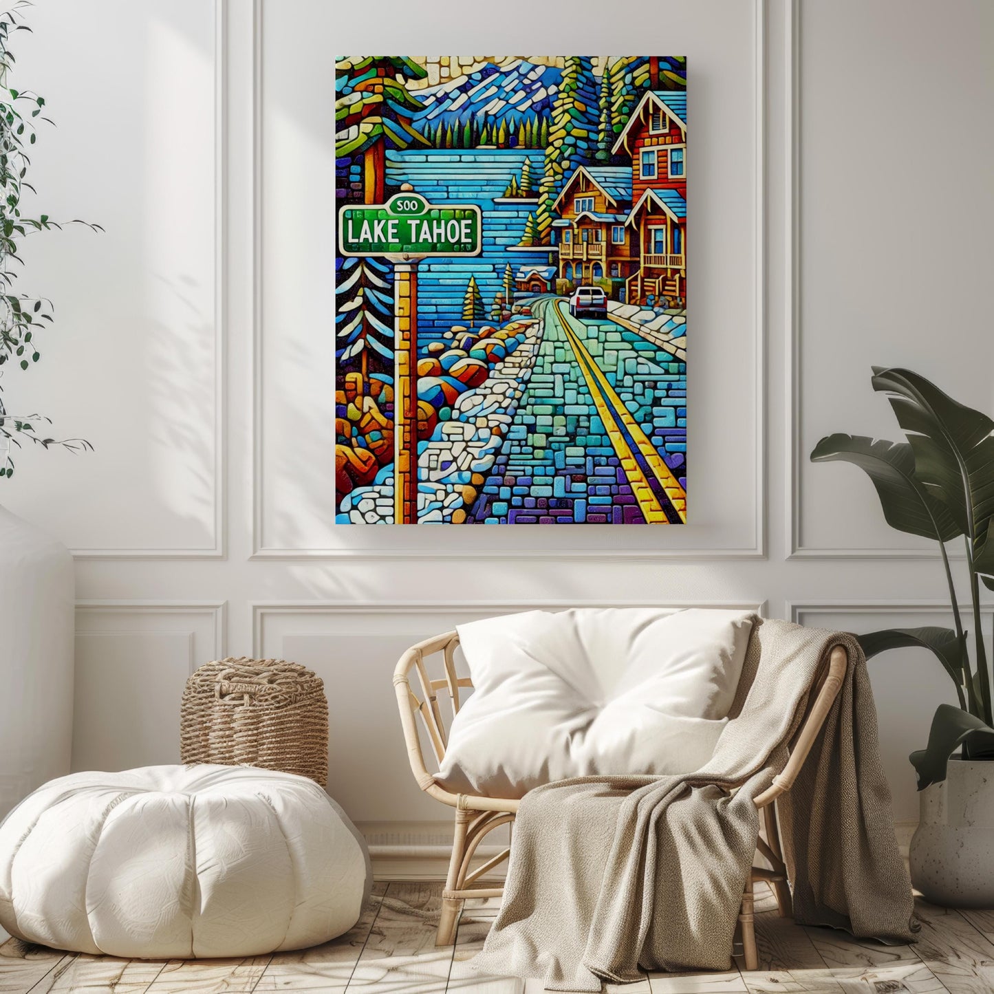 California Lake Tahoe Wall Art - Travel Poster Print, Cali Decor, Housewarming Gift, USA Travel Art, California Gift, Scenic Home Decor