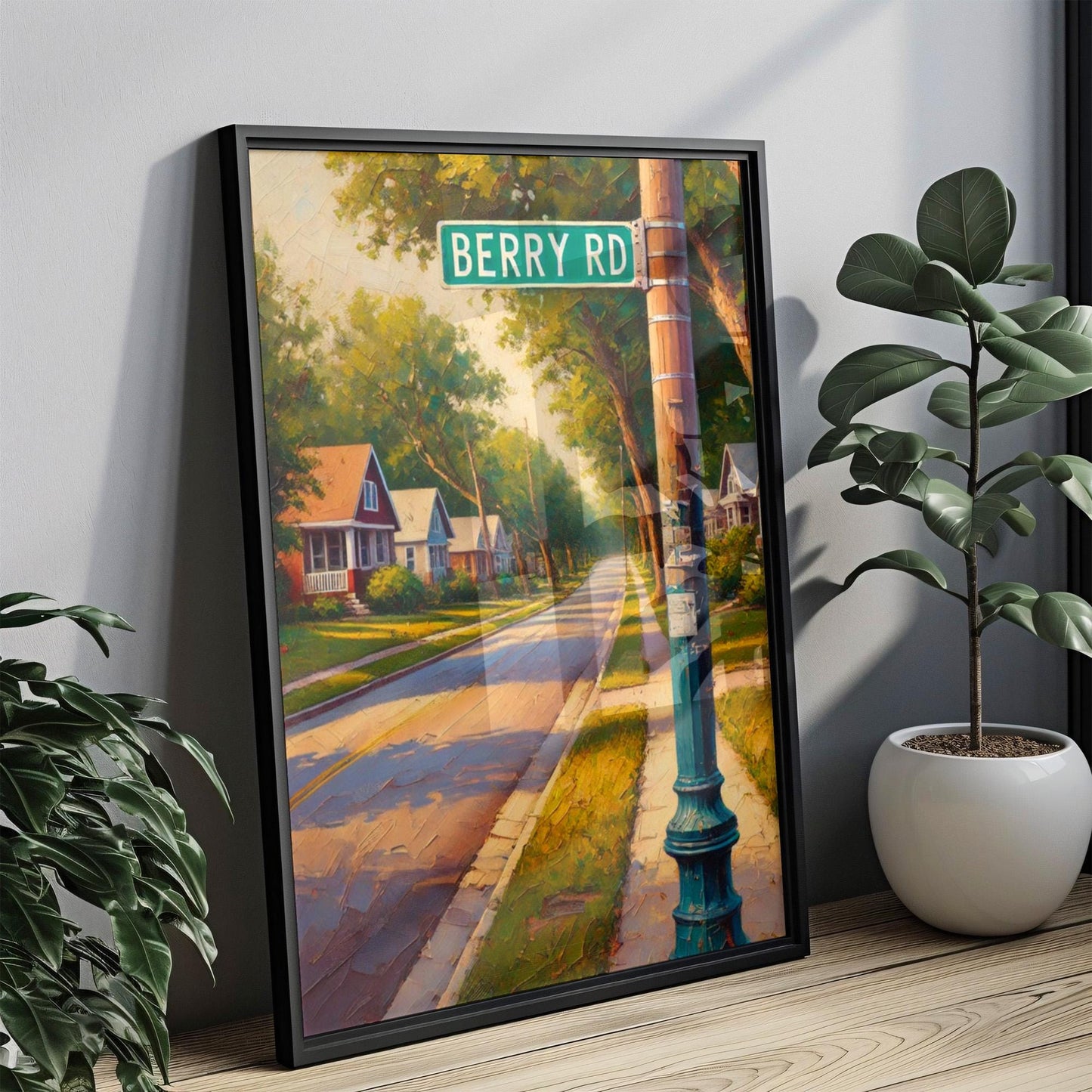 Berry Rd Wall Art Print - St. Louis Travel Poster & Missouri Souvenir, Housewarming Gift, Berry Road St. Louis Art Decor