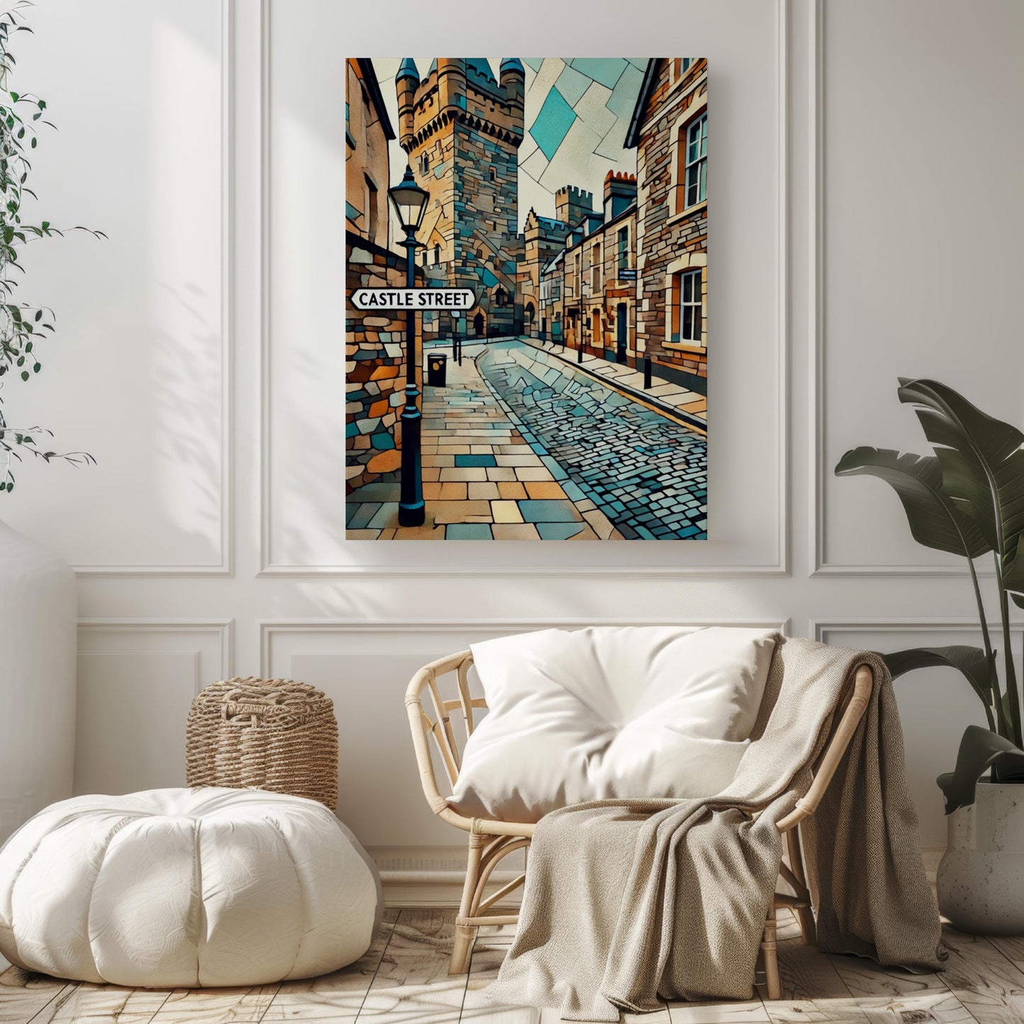Cardiff Castle Wall Art Print - Welsh Travel Poster, Wales Home Decor, Cardiff Gift & Housewarming Wall Art