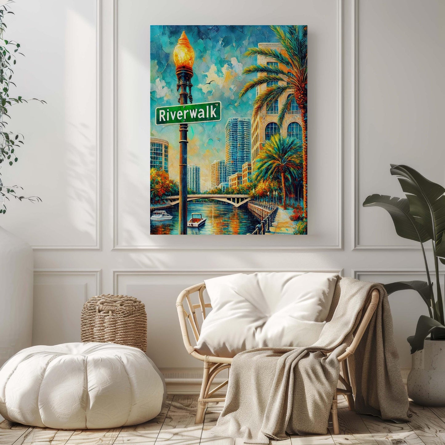 Riverwalk Print Fort Lauderdale Wall Art, Florida Travel Poster, Riverwalk Wall Decor, Housewarming Gift, Fort Lauderdale Art, Travel Print