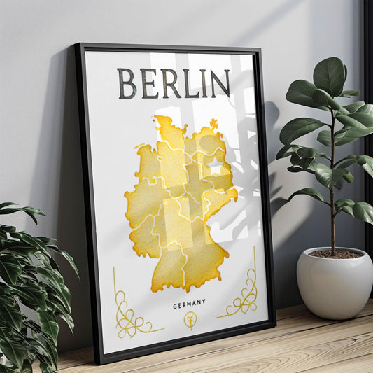 Germany Berlin Wall Art Print – Travel Home Decor, Unique Germany Gift, College Dorm Wall Artwork, Housewarming Present, Modern City Decor