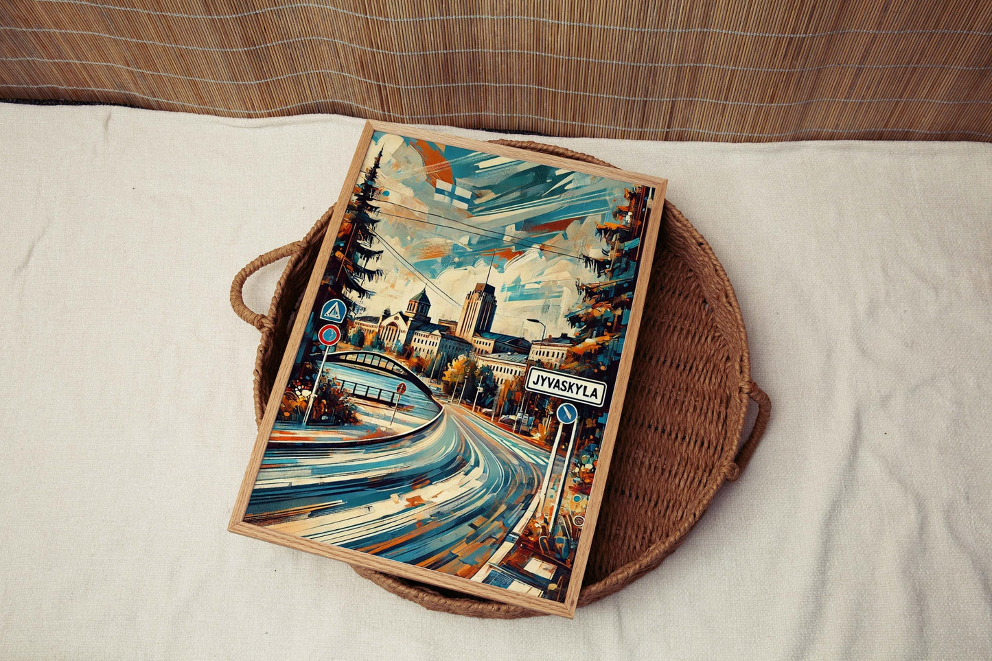 Jyvaskyla Art Print - Finland City Wall Decor, Travel Poster & Housewarming Gift, Modern Nordic Style Europe Art