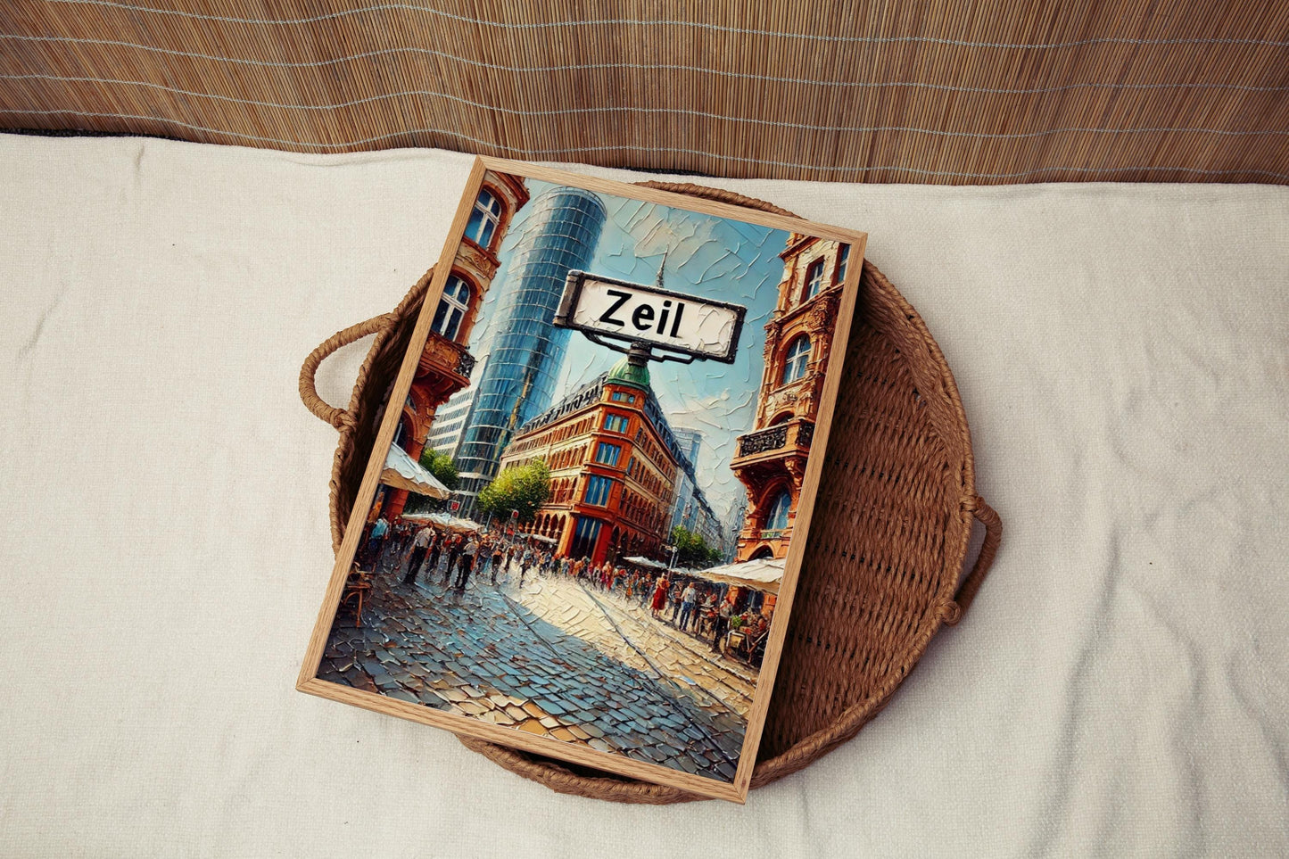 Frankfurt Wall Art Zeil Print Travel Poster Germany Gift German Souvenir Housewarming Decor Modern City Skyline Artwork