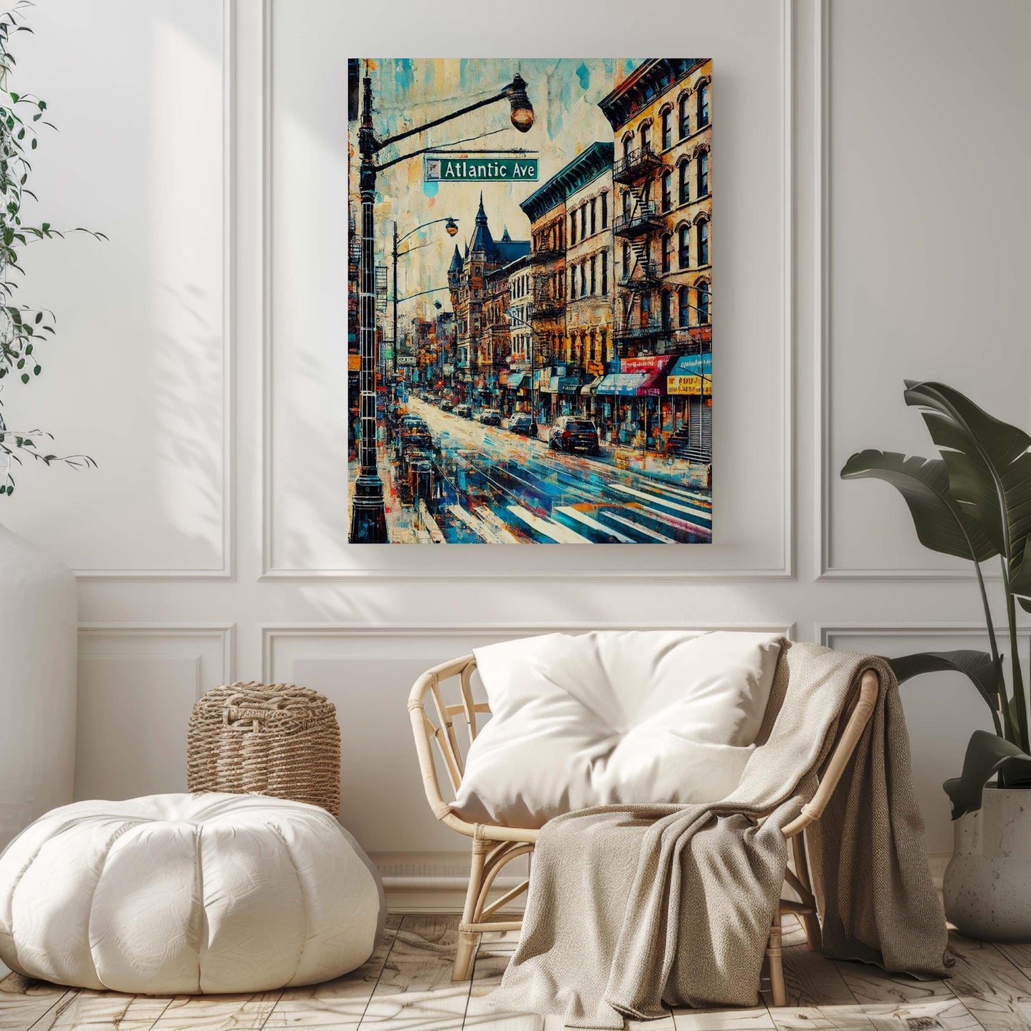 Atlantic Ave Print Brooklyn Wall Art, New York Travel Poster, Atlantic Avenue Decor, Brooklyn Gift & Housewarming Art, NYC Map Artwork