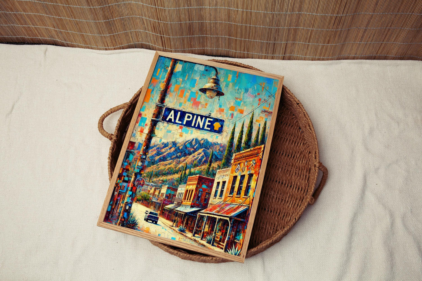 Texas Alpine Wall Art | Travel Poster & Print, USA Souvenir Decor, Housewarming Gift, Rustic Texas Travel Art