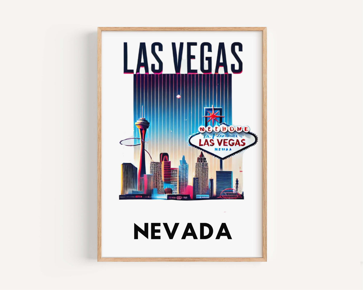 Las Vegas Print Vintage - Las Vegas, Nevada, USA