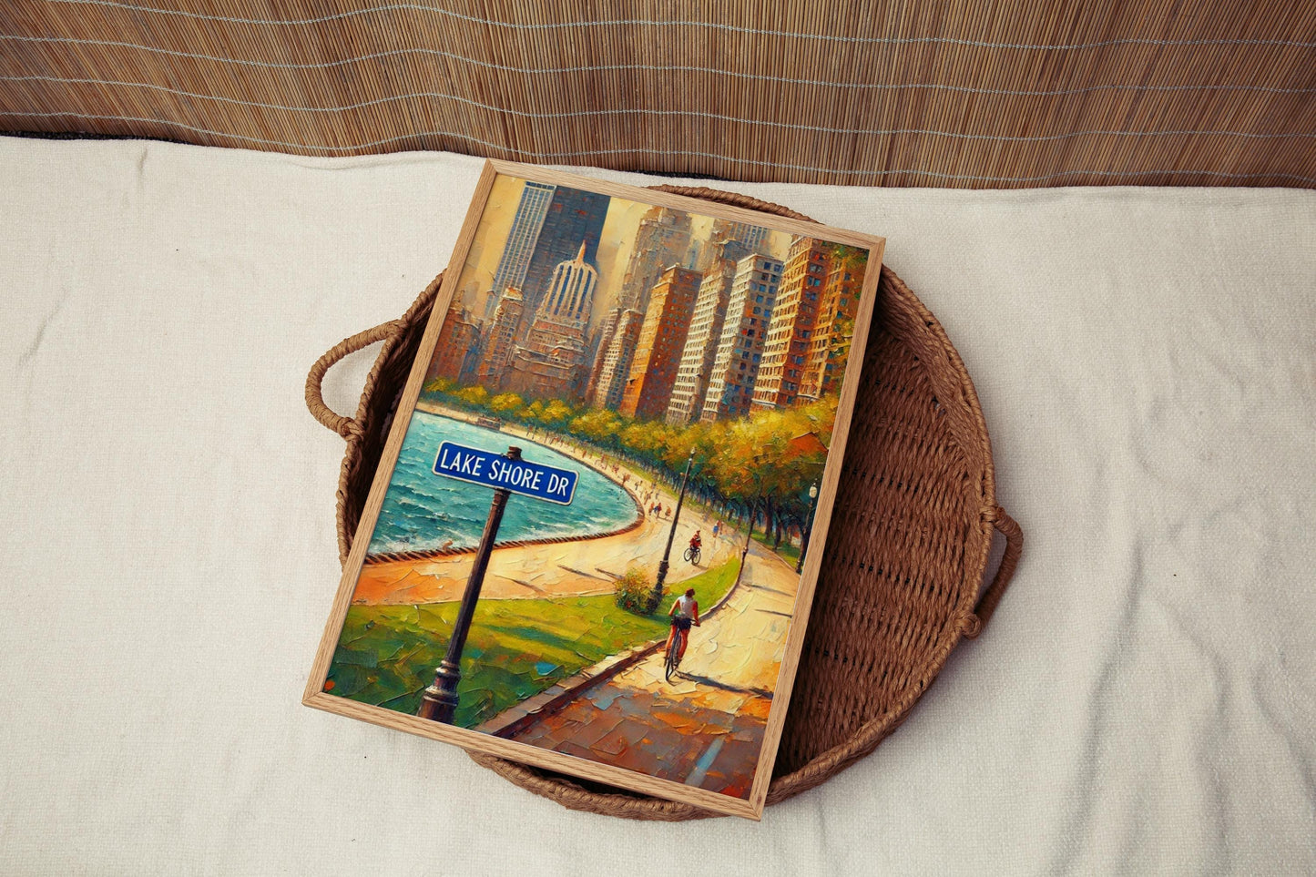 Lake Shore Dr Wall Art - Chicago Travel Poster, Personalized Illinois Gift, Lake Shore Drive Print, Chicago Art & Souvenir Decor