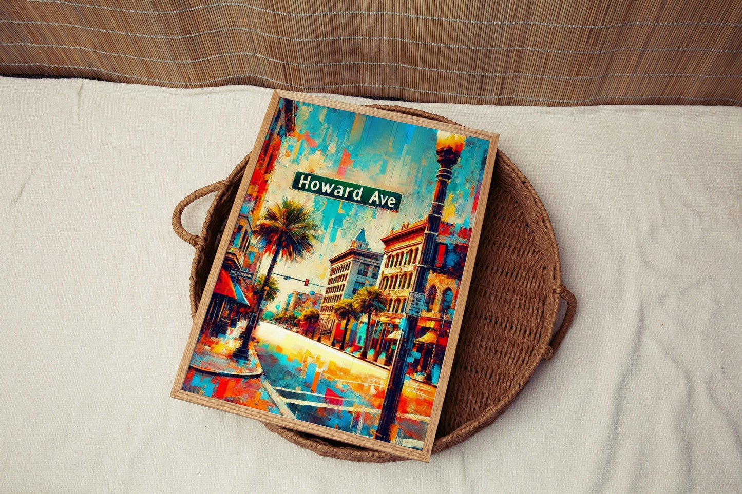 Howard Ave Print Tampa Wall Art, Florida Travel Poster, Housewarming Gift, Coastal Decor, Florida Art, Howard Avenue Map Print