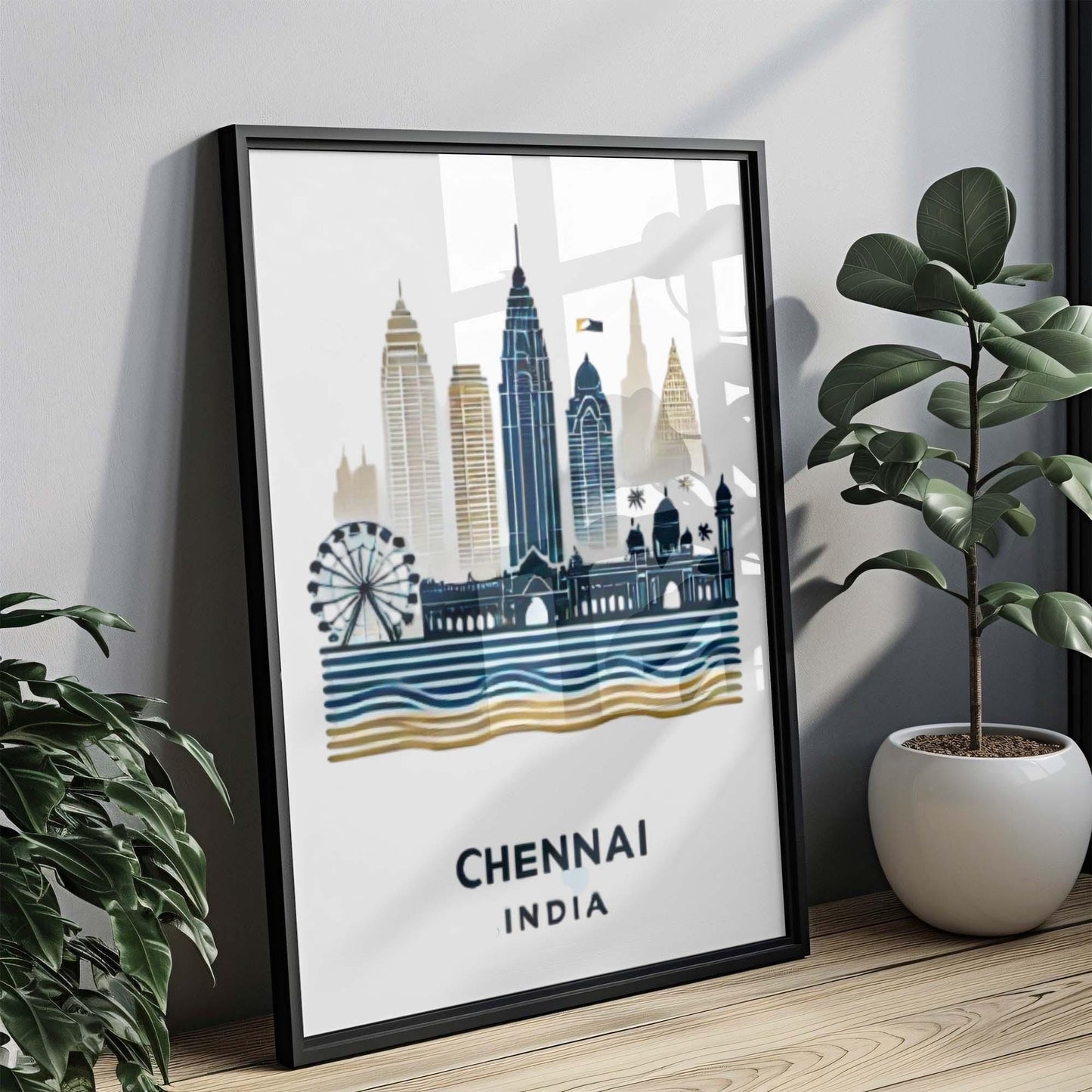 Chennai Print: India Travel Wall Art, Home Decor Gift, Housewarming & College Accent, Chennai India Artwork Poster