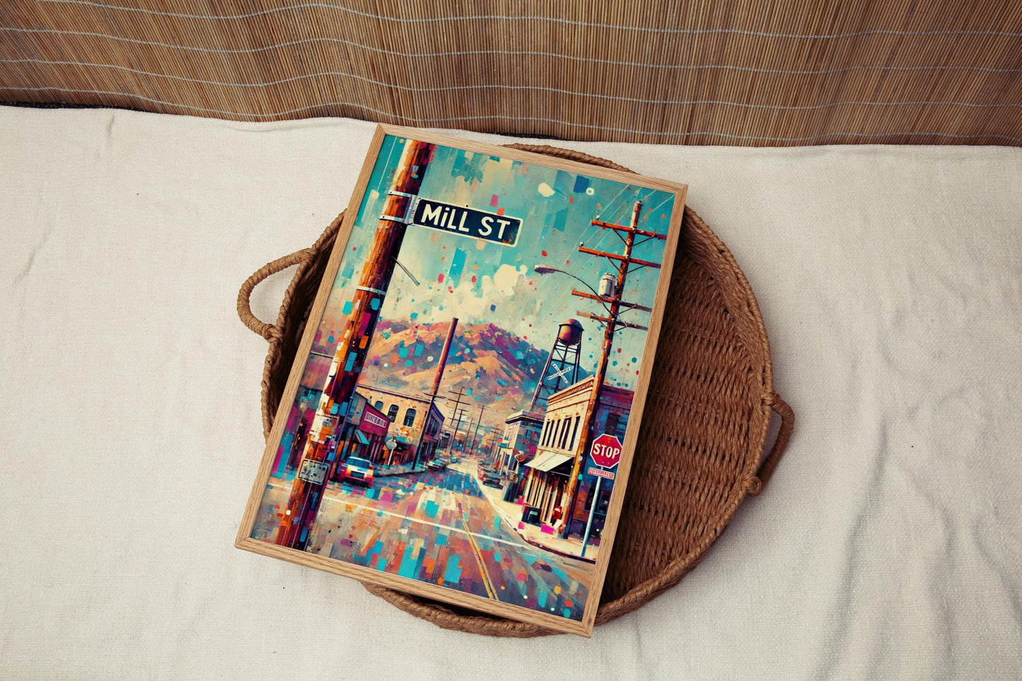 Mill St Wall Art, Mill Street Print, Reno Art, Reno Gift, Travel Print, Travel Poster, Housewarming Gift, Nevada Artwork