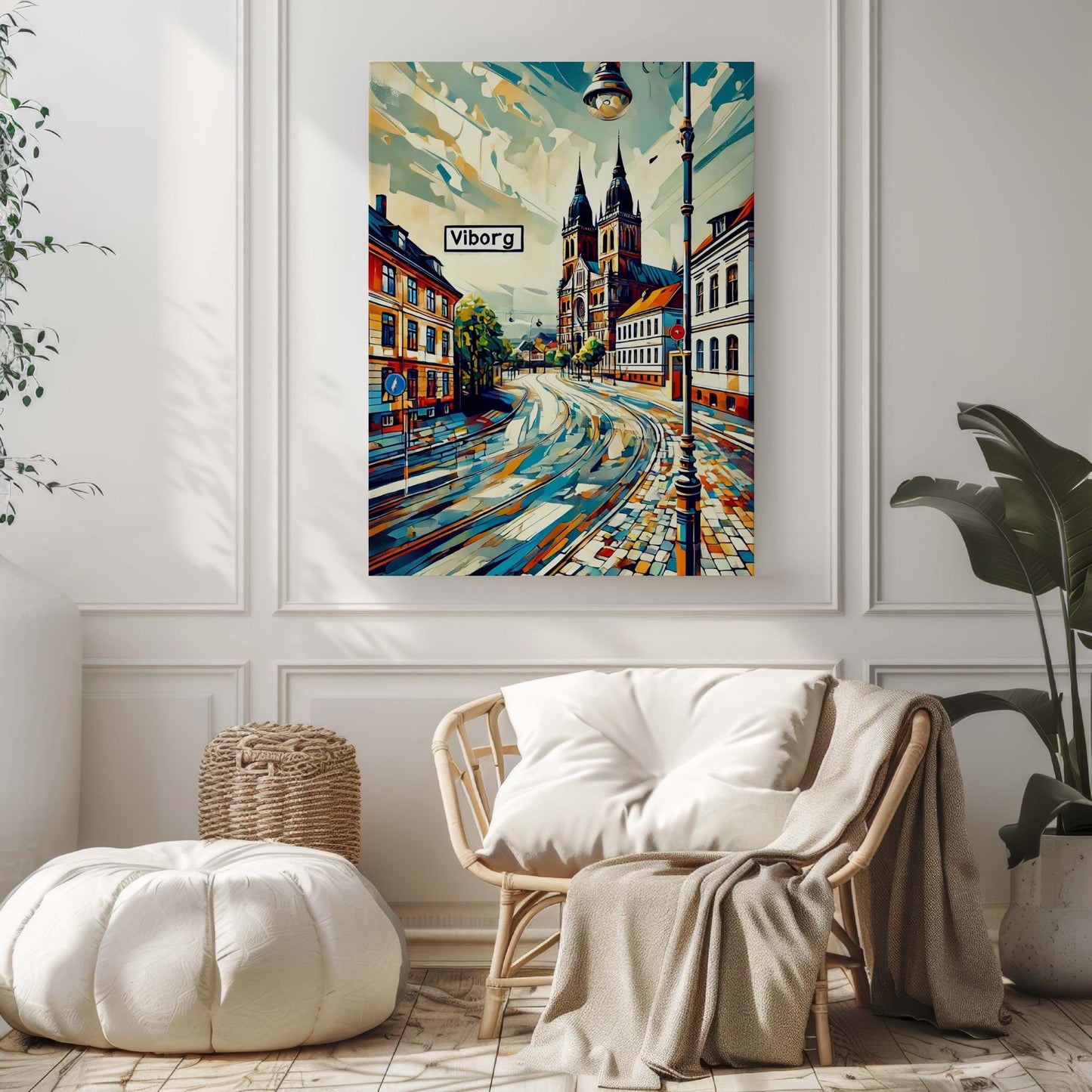 Viborg Art Print - Denmark City Wall Art, Travel Poster, European Artwork, Housewarming Gift, Scandinavian Home Decor
