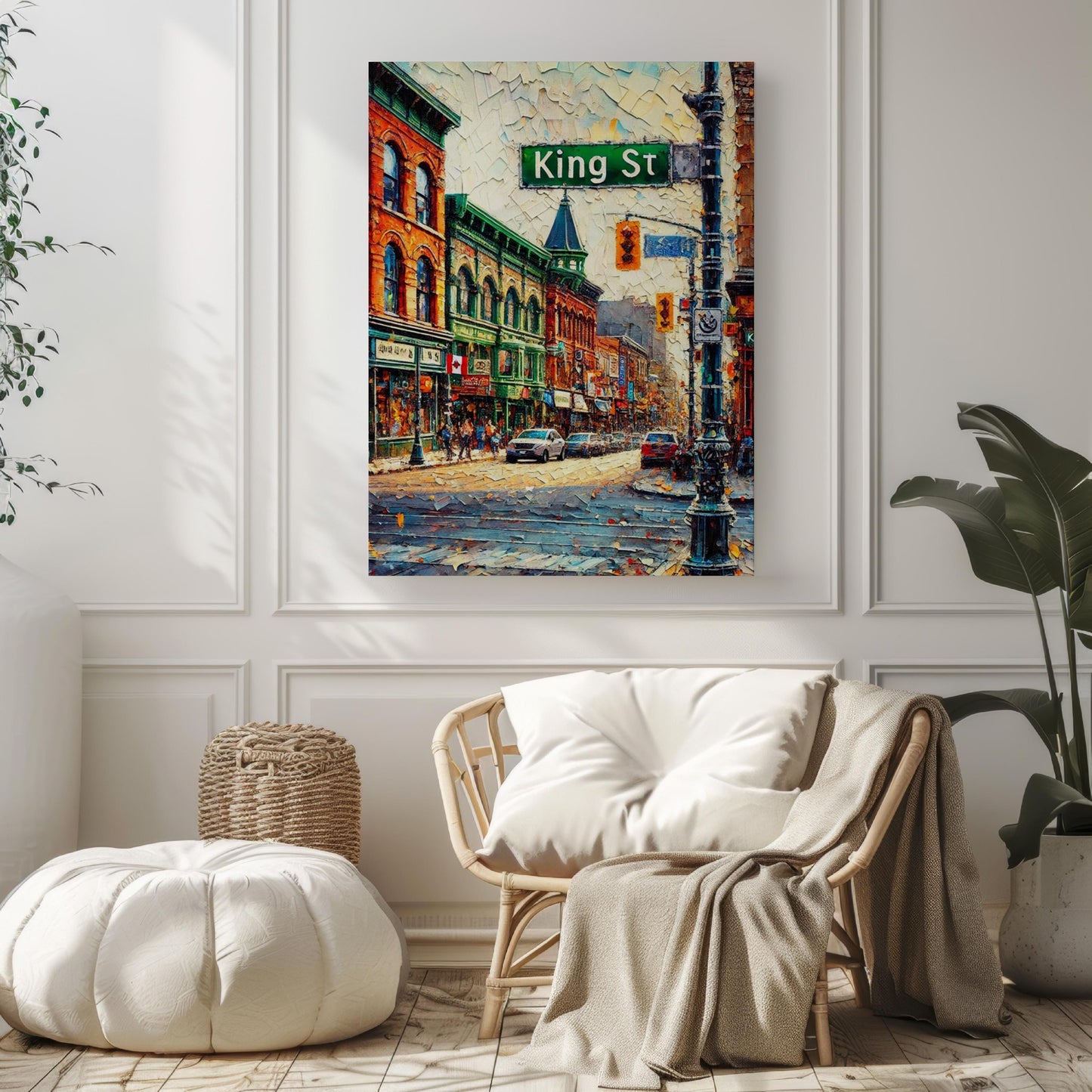 Canada King Street Wall Art - Toronto Travel Print, Modern Canada Poster, Unique Housewarming Gift & Canadian Decor
