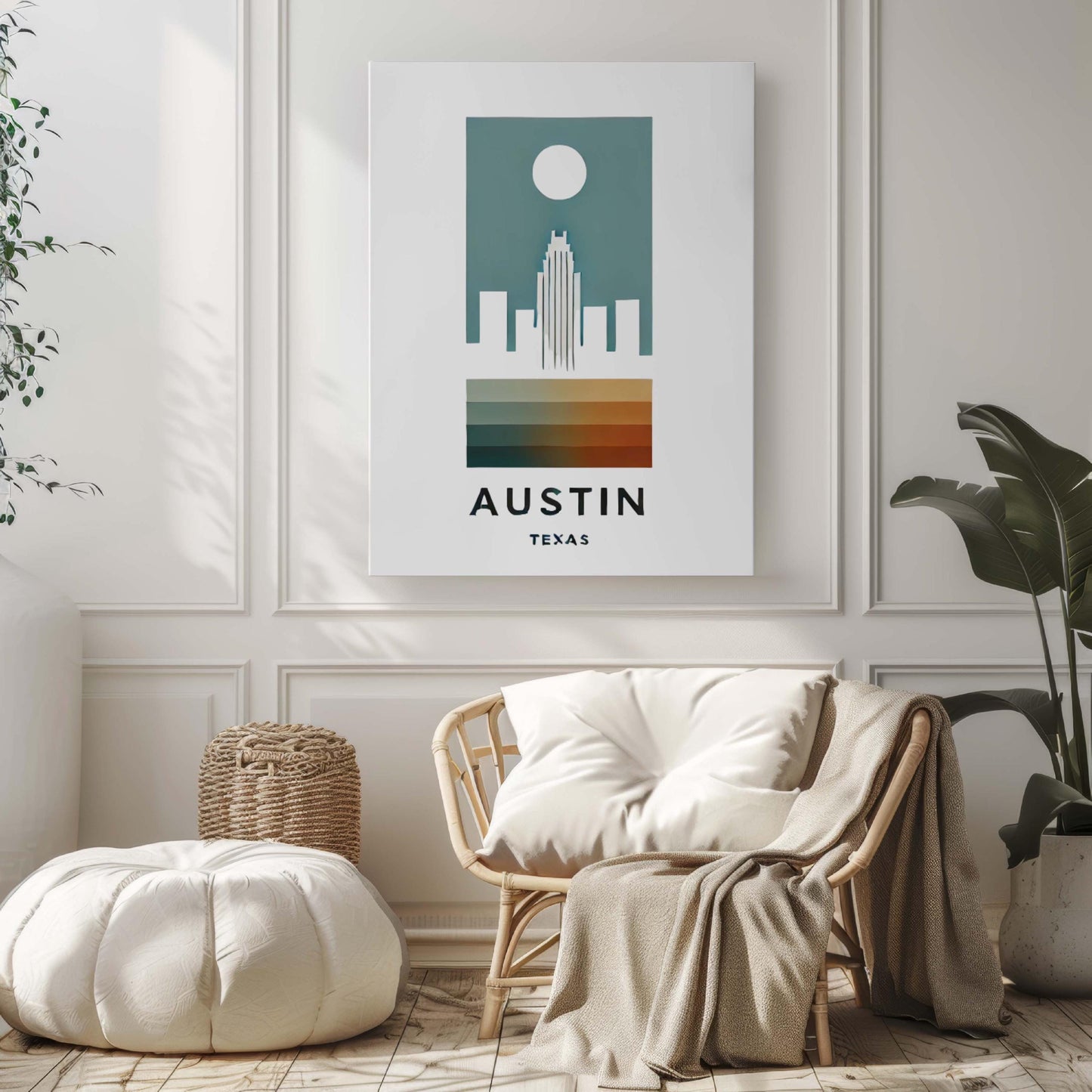 Texas Art Austin Wall Print Travel Home Decor Texas Gift College Graduation Housewarming Gift