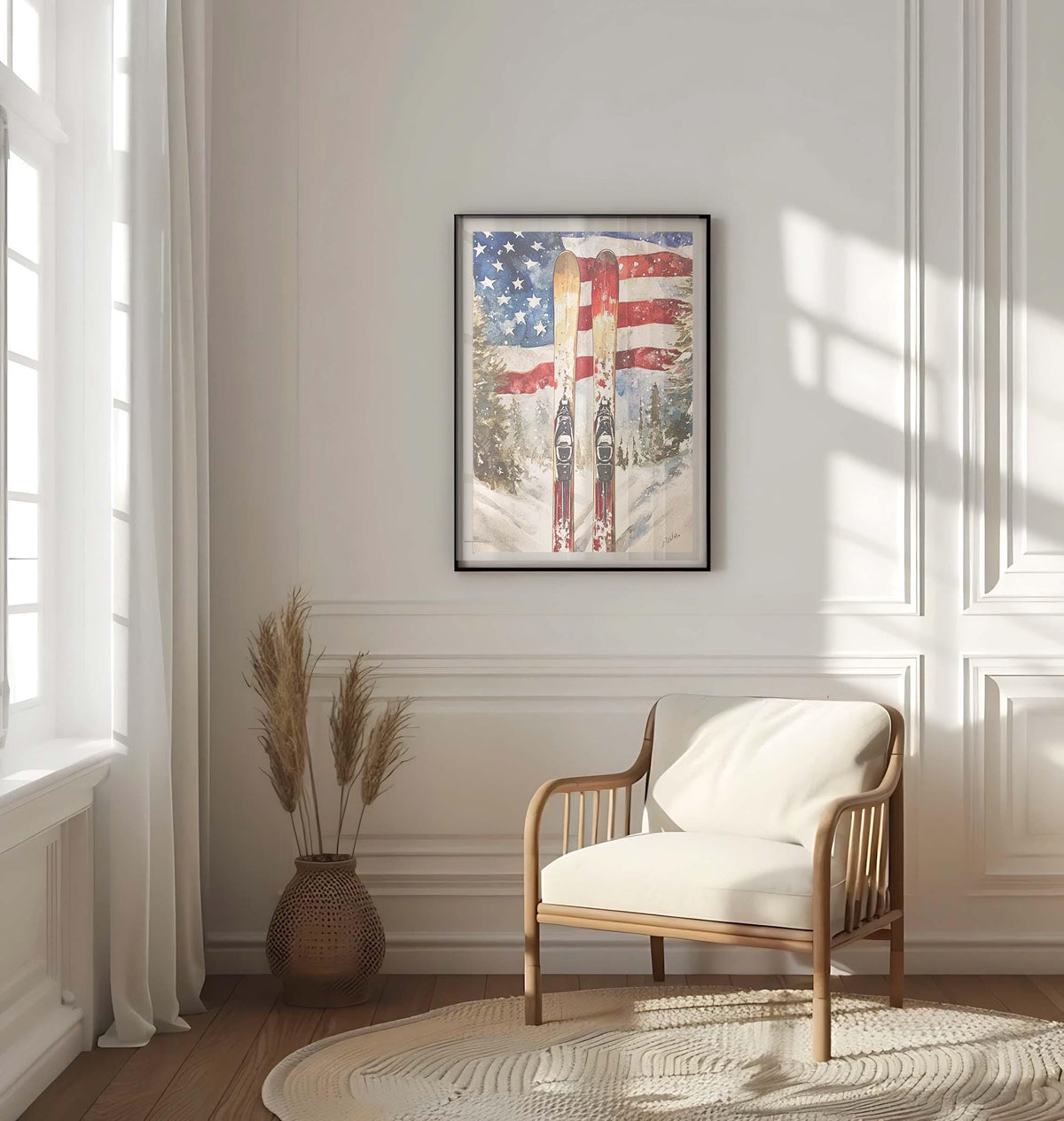 Skiing Wall Art Decor - United States
