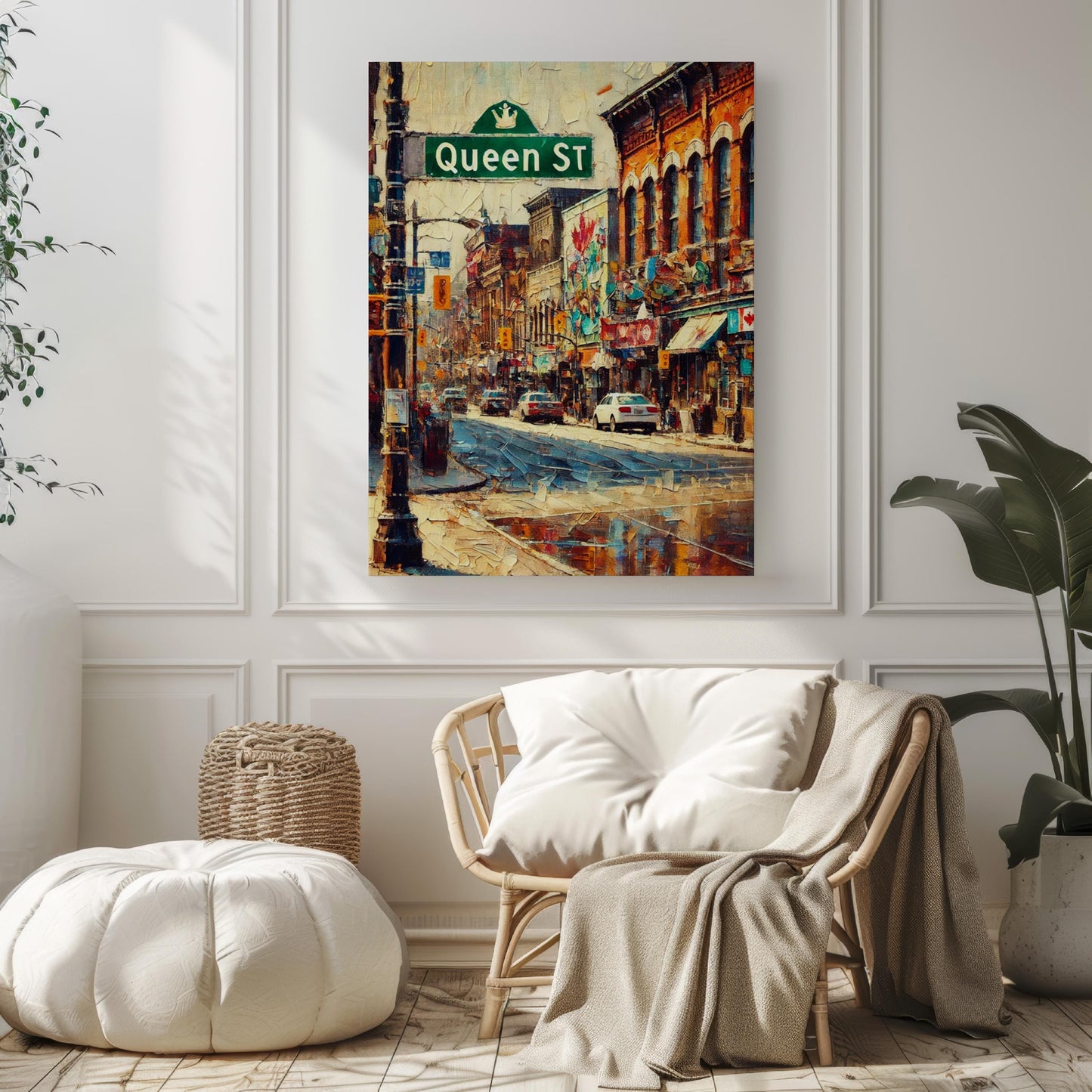 Canada Queen St Wall Art Print, Toronto Travel Poster, Housewarming Gift, Canada Art, Canadian Cityscape, Modern Travel Wall Decor