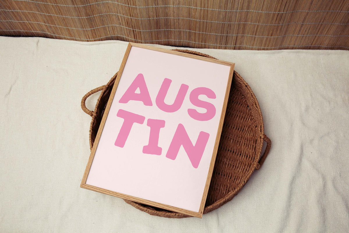 Austin Art Print Minimalist - Austin, Texas, USA